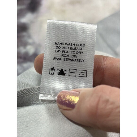 Superdown Krystal Slip Dress Grey White Tie Dye Small Adjustable Straps - Picture 11 of 16